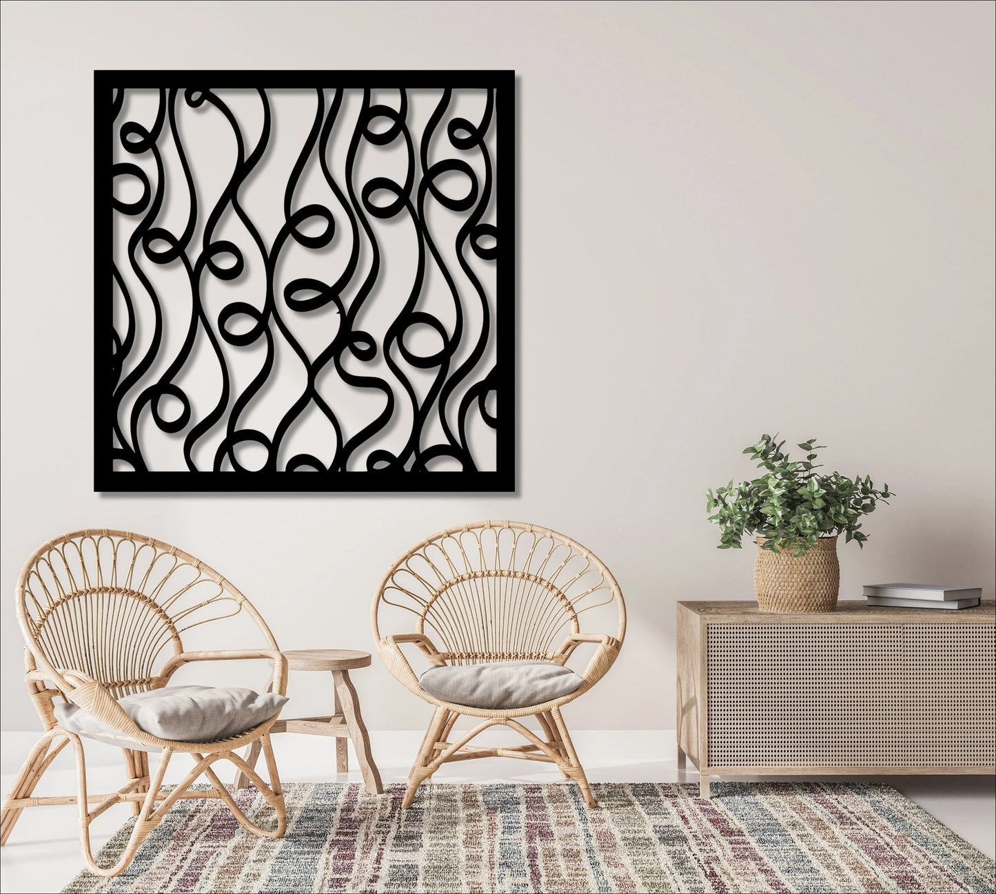 Metal Abstract Decorative Panel Fence Outdoor Or Indoor Dp31