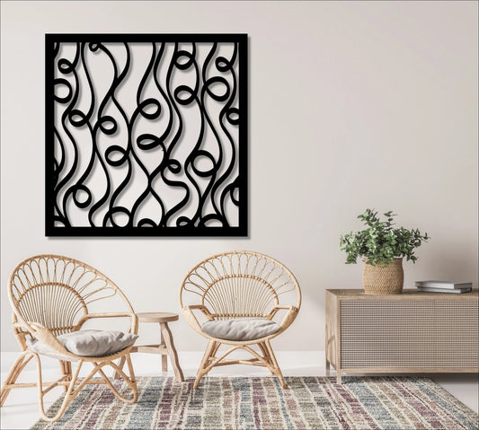 Metal Abstract Decorative Panel Fence Outdoor Or Indoor Dp31 - 8 inches - metal sign