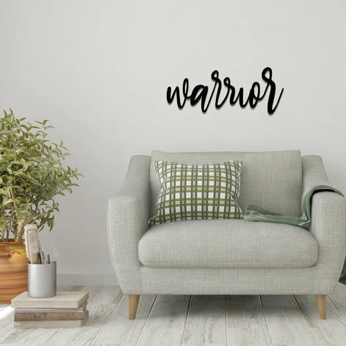 Warrior Warrior Metal Wall Decor Warrior Metal Sign For Home Inspirational Housewarming Gift