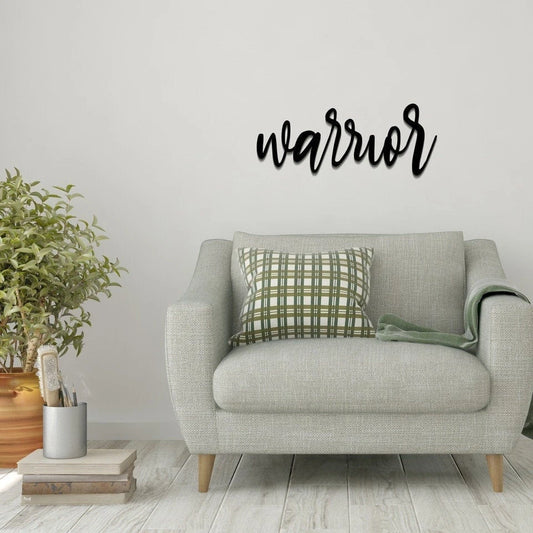 Warrior Warrior Metal Wall Decor Warrior Metal Sign For Home Inspirational Housewarming Gift