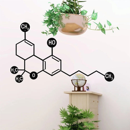Metal Wall Decor, Thc Molecule, Metal Wall Art, Biology Chemistry Art, Thc Symbol, Chemical Wall Decor, Thc Sign Laser Cut Metal Signs Custom Gift Ideas