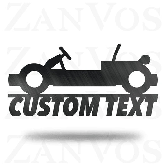 Go Kart Monogram Customized Metal Signs, Custom Metal Sign, Custom Signs, Metal Sign, Metal Laser Cut Metal Signs Custom Gift Ideas - 8 inches - metal sign