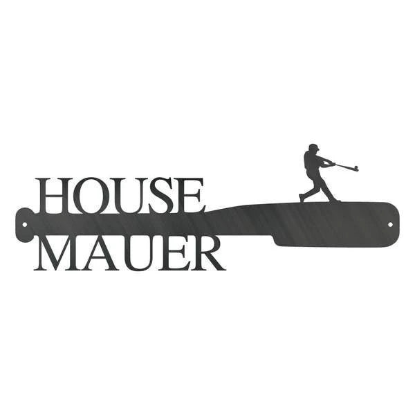 Baseball Bat Monogram Customized Metal Signs, Custom Metal Sign, Custom Signs, Metal Sign, Metal Laser Cut Metal Signs Custom Gift Ideas