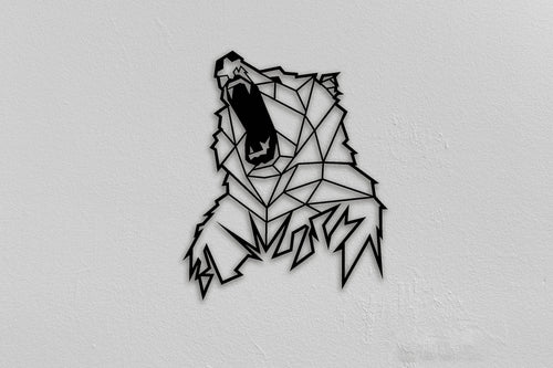Grizzly Bear Animal Christmas Gifts Living Room Wall Decor Bedroom Wall Decor Metal Wall Hanging Gifts For Him