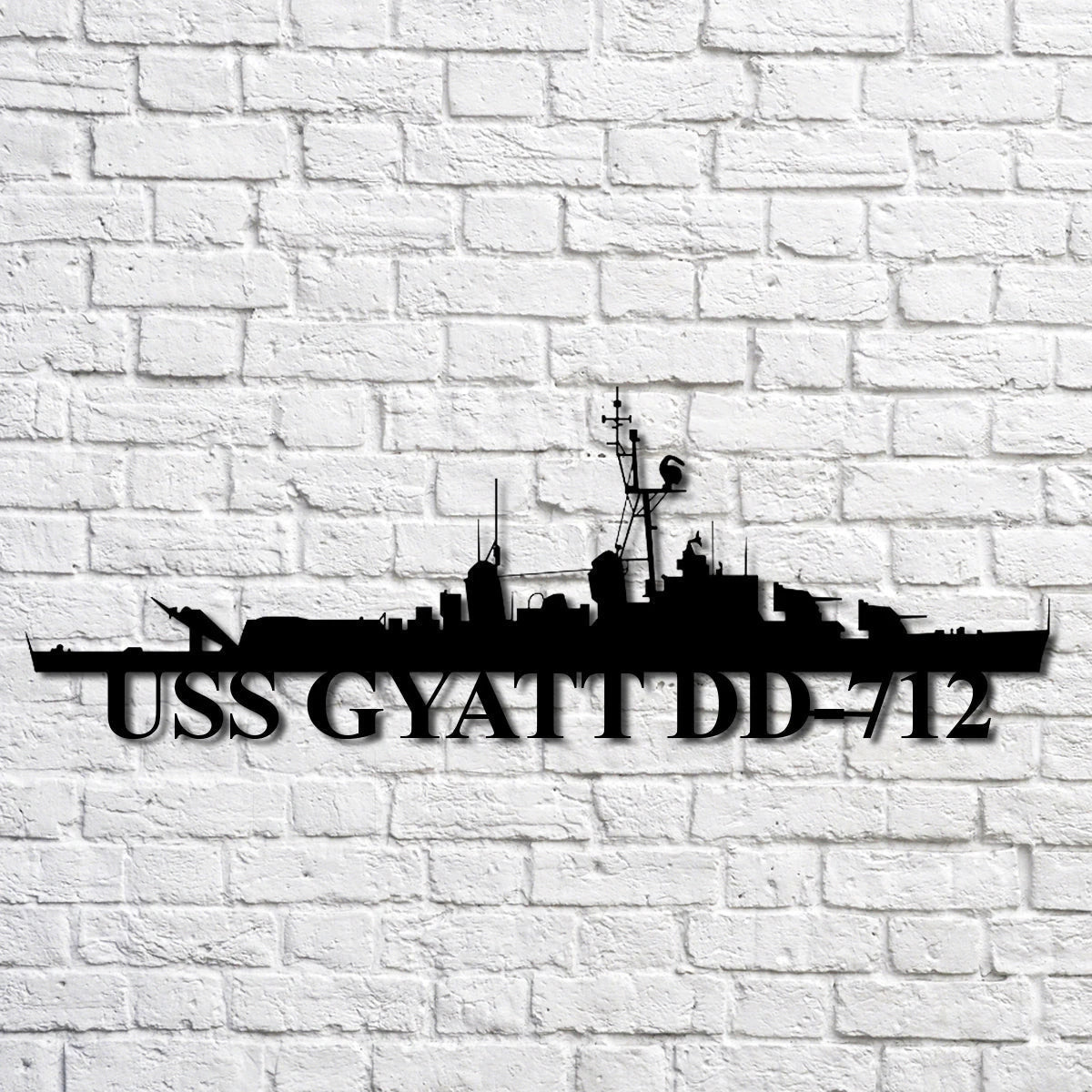 Uss Gyatt Dd712 Navy Ship Metal Art, Custom Us Navy Ship Cut Metal Sign, Gift For Navy Veteran, Navy Ships Silhouette Metal Art, Navy Home Decor Laser Cut Metal Signs Custom Gift Ideas