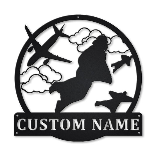Personalized Base Jumping Monogram Metal Sign Art, Custom Base Jumping Metal Sign, Hobbie Gifts, Sport - metal sign