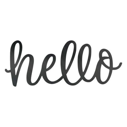 Hello Customized Metal Signs, Custom Metal Sign, Custom Signs, Metal Sign, Metal Laser Cut Metal Signs Custom Gift Ideas - 8 inches - metal sign