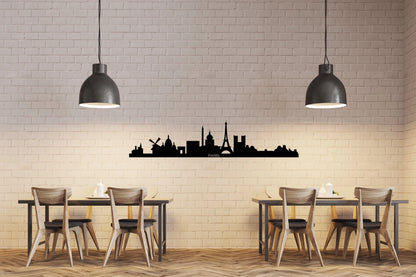 Paris City Silhouette Metal Wall Art, Housewarming Gift, Metal Art, Metal Wall Decor, Large Metal Wall Art, Metal Skyline, Silhouette, Metal Laser Cut Metal Signs Custom Gift Ideas