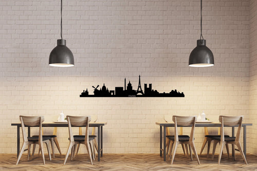 Paris City Silhouette Metal Wall Art, Housewarming Gift, Metal Art, Metal Wall Decor, Large Metal Wall Art, Metal Skyline, Silhouette, Metal Laser Cut Metal Signs Custom Gift Ideas