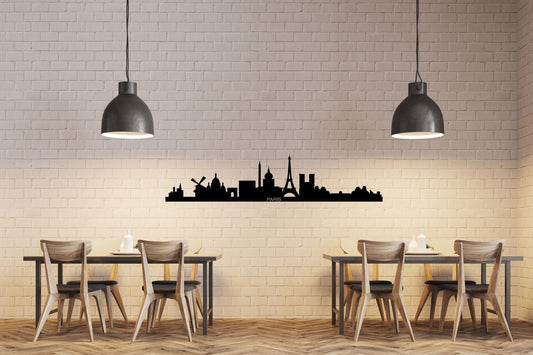Paris City Silhouette Metal Wall Art, Housewarming Gift, Metal Art, Metal Wall Decor, Large Metal Wall - metal sign