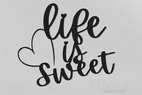 Life Is Sweet Sign living Room Wall Decor Bedroom Wall Decor Metal Wall Hanging