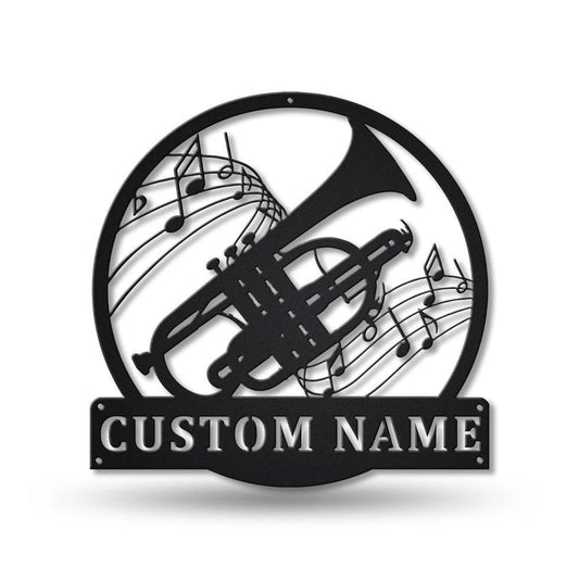 Personalized Cornet Music Metal Sign Art, Custom Cornet Music Metal Sign, Cornet Gifts For Men, Cornet - metal sign