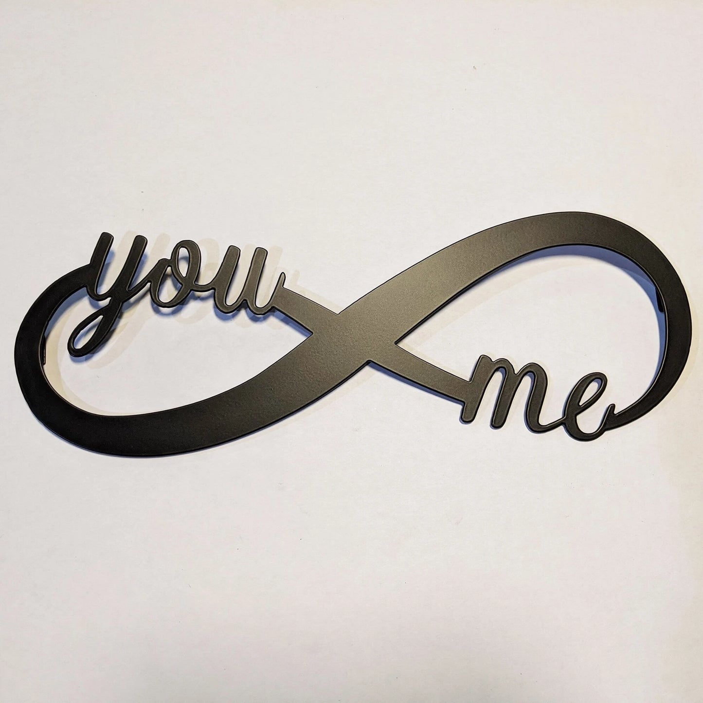 You & Me Infinity Sign Cut Metal Sign Wall Metal Art
