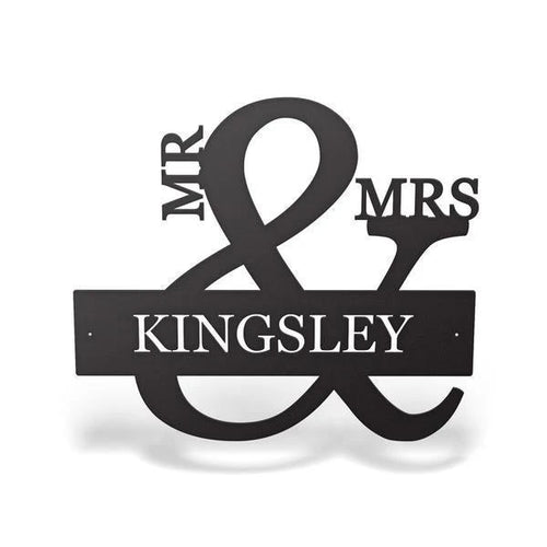 Personalized Mr And Mrs Name Sign Cut Metal Sign Metal House Sign
