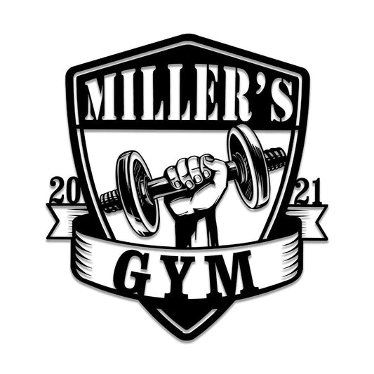 Personalized Metal Gym Sign, Fitness Center, Cross Fit, Wedding, Anniversary Art Gift For Him her, Metal - wedding detail