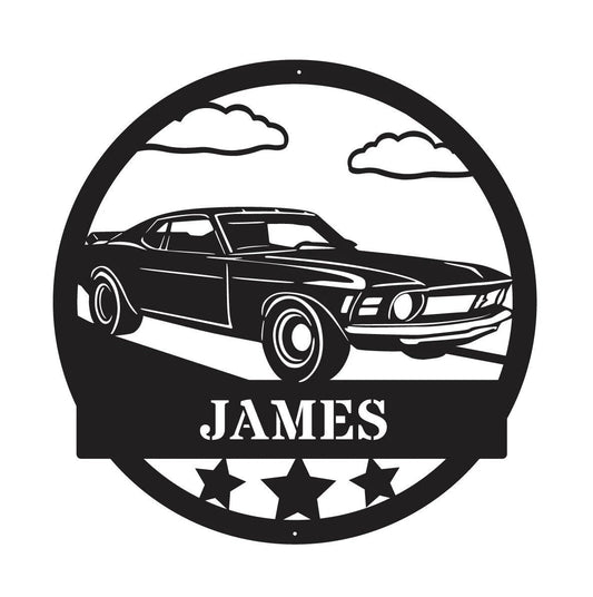 Mustang Classic Car Metal Sign - 8 inches - metal sign