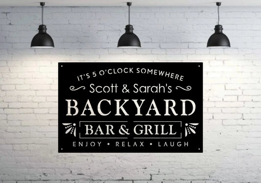 Personalized Outdoor Backyard Custom Sign Custom Metal Patio Sign Custom Metal Pool Sign Custom Metal - metal sign