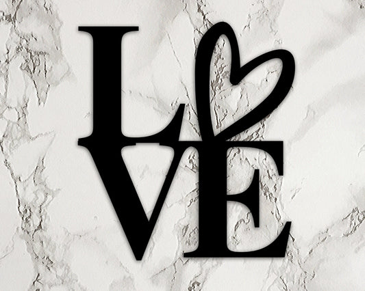 Metal Love Sign Sign For Family Love Sign Metal Love Sign handmade Metal Decor Love - 8 inches - metal sign