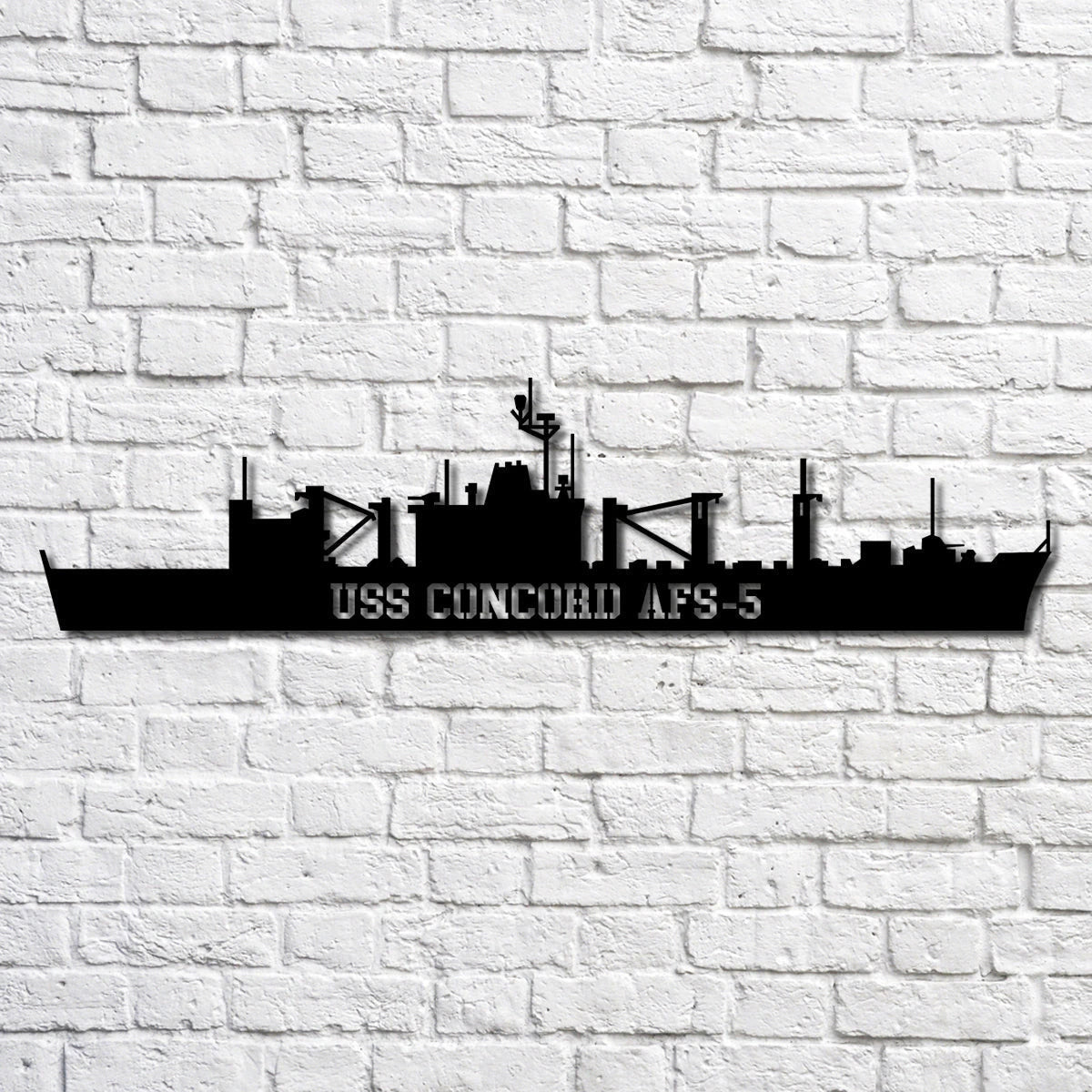 Uss Concord Afs5 Navy Ship Metal Art, Custom Us Navy Ship Cut Metal Sign, Gift For Navy Veteran, Navy Ships Silhouette Metal Art, Navy Home Decor Laser Cut Metal Signs Custom Gift Ideas