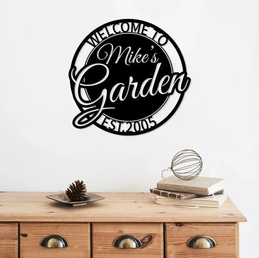 Metal Garden Sign Welcome To The Garden Metal Sign Mom's Garden Sign Garden Marker Sign Custom Metal - metal sign
