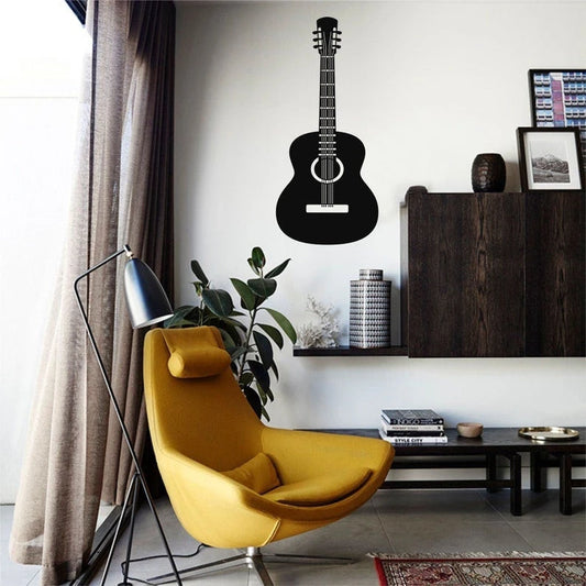 Metal Guitar Decor Musician Gifts Classic Guitar Decoration Metal Guitar Sign Music Lovers Gift - 8 inches - metal sign