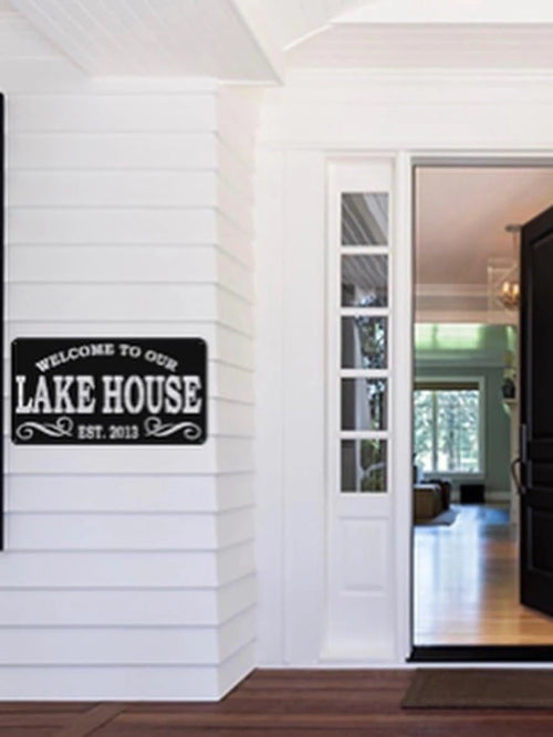 Welcome To Our Lake House Sign Cut Metal Sign Wall Decor Metal Sign Metal Art