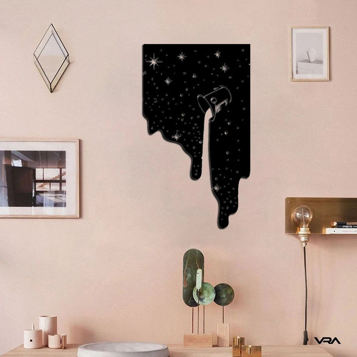 The Waterfall Night Sky With Stars Wall Art Decor Cut Metal Sign Laser Cut Metal Signs Custom Gift Ideas