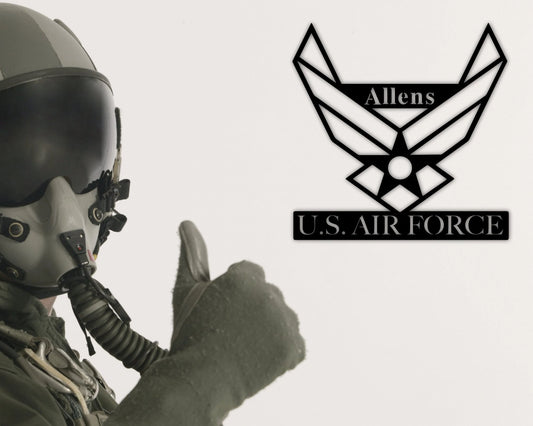 Personalized Air Force Gifts, Custom Air Force Emblem, Personalized Metal Name Sign Custom Airforce Name - metal sign