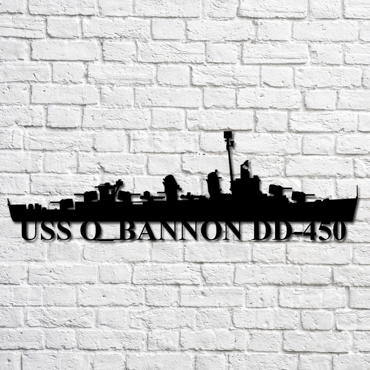 Uss O bannon Dd450 Navy Ship Metal Art, Gift For Navy Veteran, Navy Ships Silhouette Metal Art, Navy Home Decor Laser Cut Metal Signs Custom Gift Ideas
