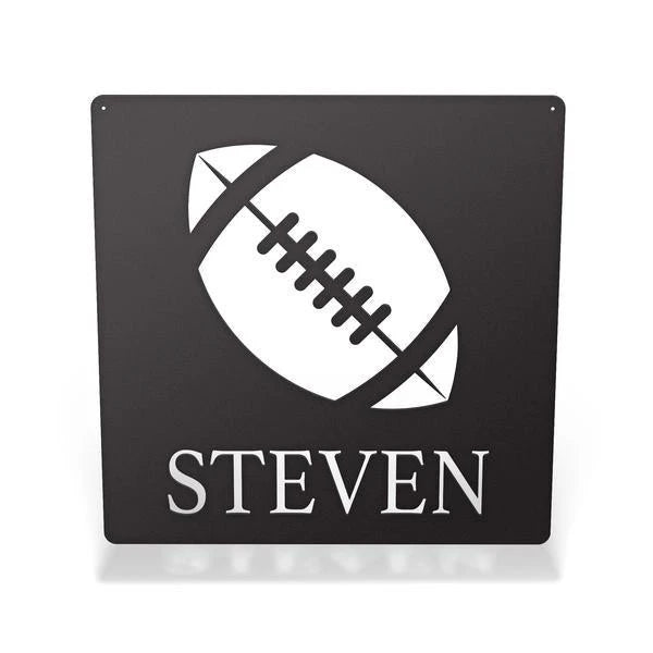 Personalized Football Sign Cut Metal Sign Metal House Sign