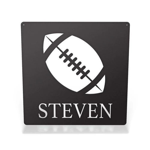 Personalized Football Sign Cut Metal Sign Metal House Sign