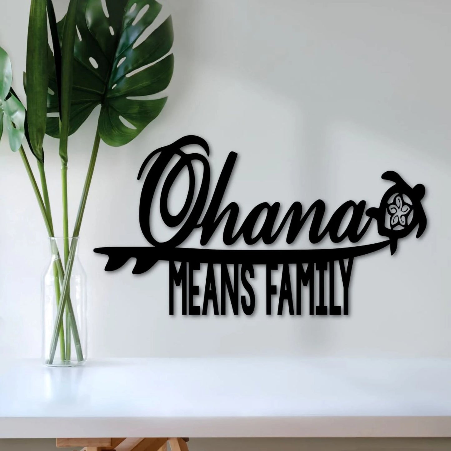 Metal Ohana Sign Wall Decor Ohana Means Family Hawaiian Decor Hawaii Saying Hawaiian Art Metal Word Art Family Sign From Hawaii
