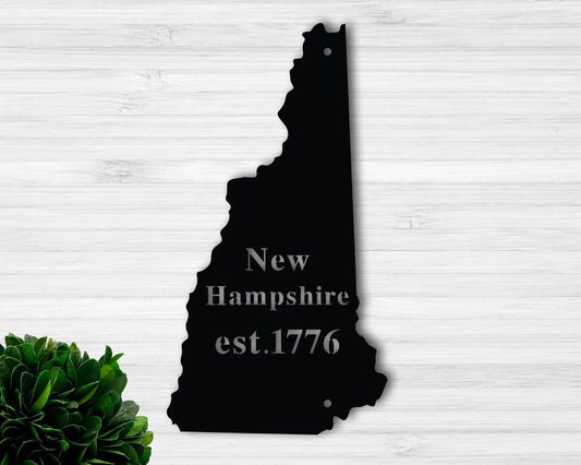 New Hampshire Custom Metal Name Sign Personalized New Hampshire Name Sign New Hampshire Metal Sign - 8 inches - metal sign