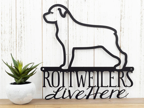 Rottweiler Metal Sign Outdoor Wall Hanging In Laser Cut Steel Dog Mom Gift German Dog House Sign Pet Decor Dog Breed