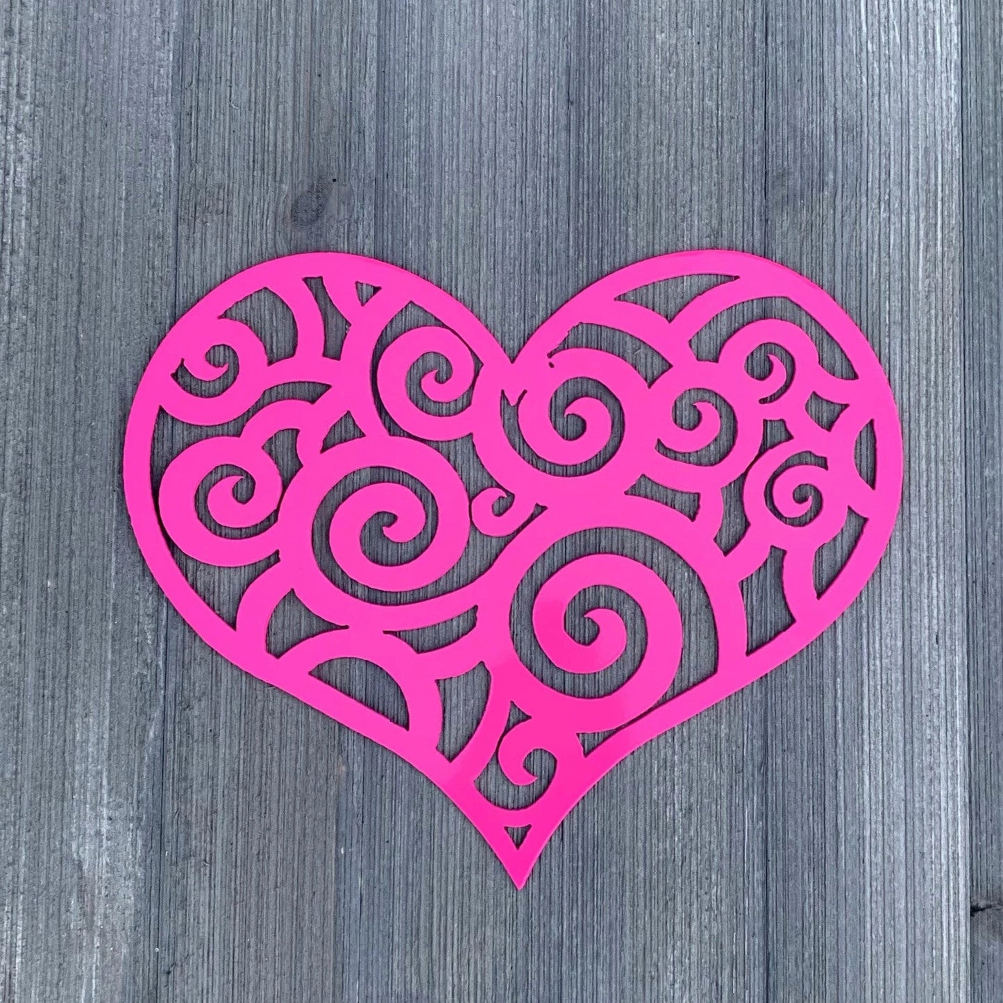 Scroll Heart Metal Sign Cutout Cut Metal Sign Wall Metal Art