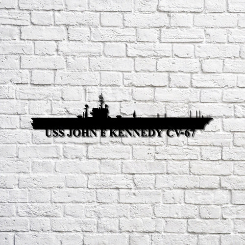Uss John F Kennedy Cv67 Ship Silhouette Navy Ship Metal Sign, Memory Wall Metal Sign Gift For Navy Veteran, Navy Ships Silhouette Metal Sign Laser Cut Metal Signs Custom Gift Ideas