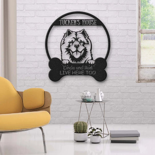 Chow Chow Dog Lovers Funny Personalized Metal House Sign Laser Cut Metal Signs Custom Gift Ideas