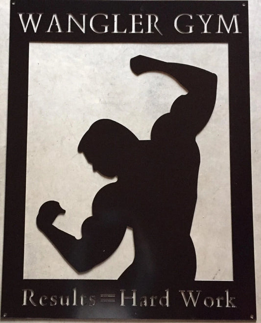 Gym Sign Custom Metal Gym Sign with Your Name Or Quote Metal House Sign - 8 inches - metal sign