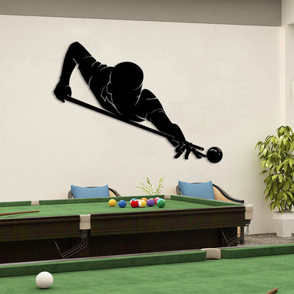 Billards Player Metal Art Monogram, Gift For Men Laser Cut Metal Signs Custom Gift Ideas