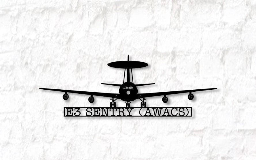 E3g Sentry Awacs Airborne Early Warning And Control Aircraft Metal Sign Cut Metal Sign Wall Decor