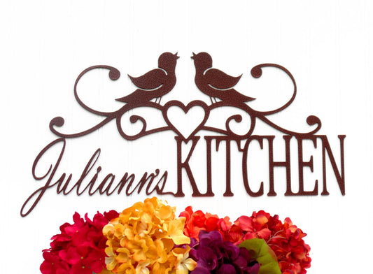 Custom Kitchen First Name Metal Sign Copper, Personalized Sign, Custom Sign, Metal Sign, Sign, Plaque - metal sign