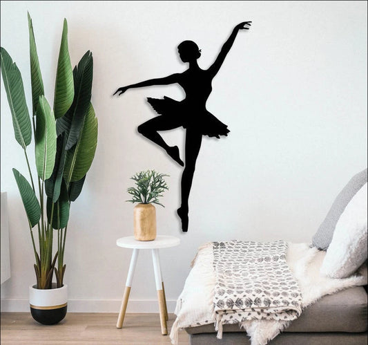Ballerina Ballet Dancer (Design 1) Decor Wall Art Cut Metal Sign Laser Cut Metal Signs Custom Gift Ideas