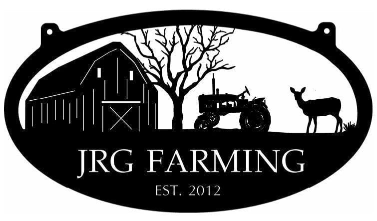 Barn tractor And Deer Sign With Your Name Metal House Sign