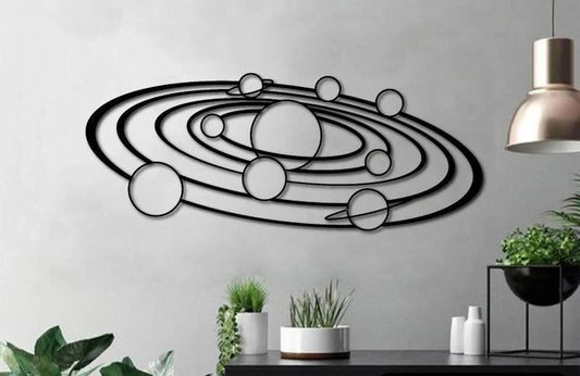 Solar System Galaxy Astronomy Decor Wall Art Cut Metal Sign Laser Cut Metal Signs Custom Gift Ideas - 8 inches - metal sign