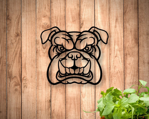 Bulldog Metal Sign For Home Bulldogs Sign Bulldogs Door Hanger Dog Metal Art Bulldog Fans Metal Artenglish Bulldog Art Metal Signs