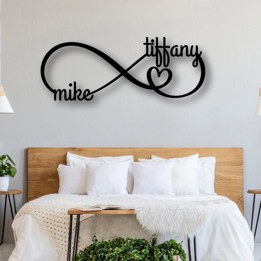 Infinity Sign, Infinity Sign With Name, Personalized Metal Infinity Sign, Newlywed Gift, Personalized - metal sign