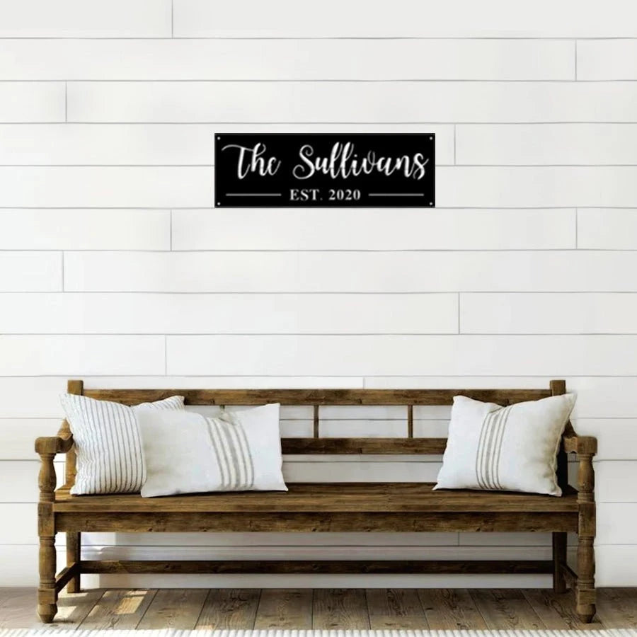 Family Name Metal Sign