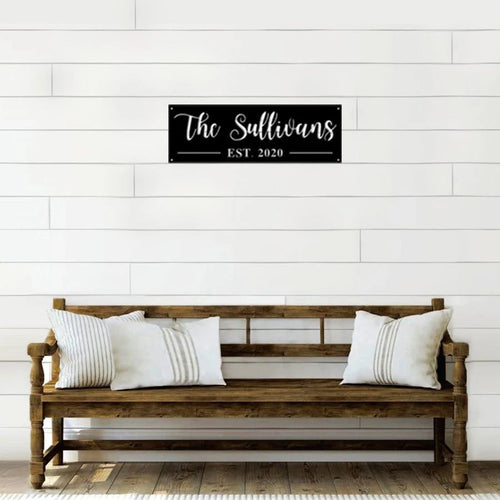 Family Name Metal Sign