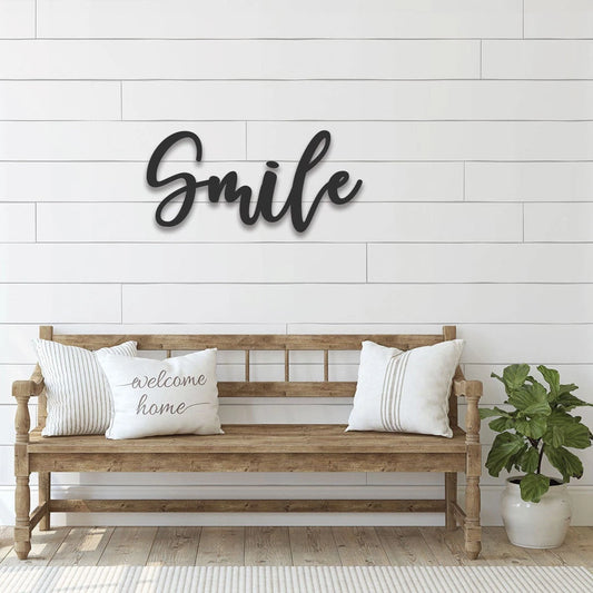 Smile Sign Dentist Office Sign Dentist Office Decor Dentist Office Dentistry Decor Metal Cursive Sign - 8 inches - metal sign