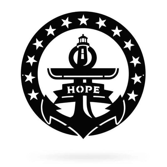 Rhode Island Hope Wall Deeeecor Cut Metal Sign Metal House Sign - 8 inches - metal sign